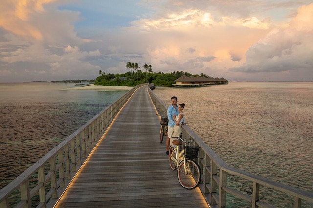 Maldives Bridge Sunset